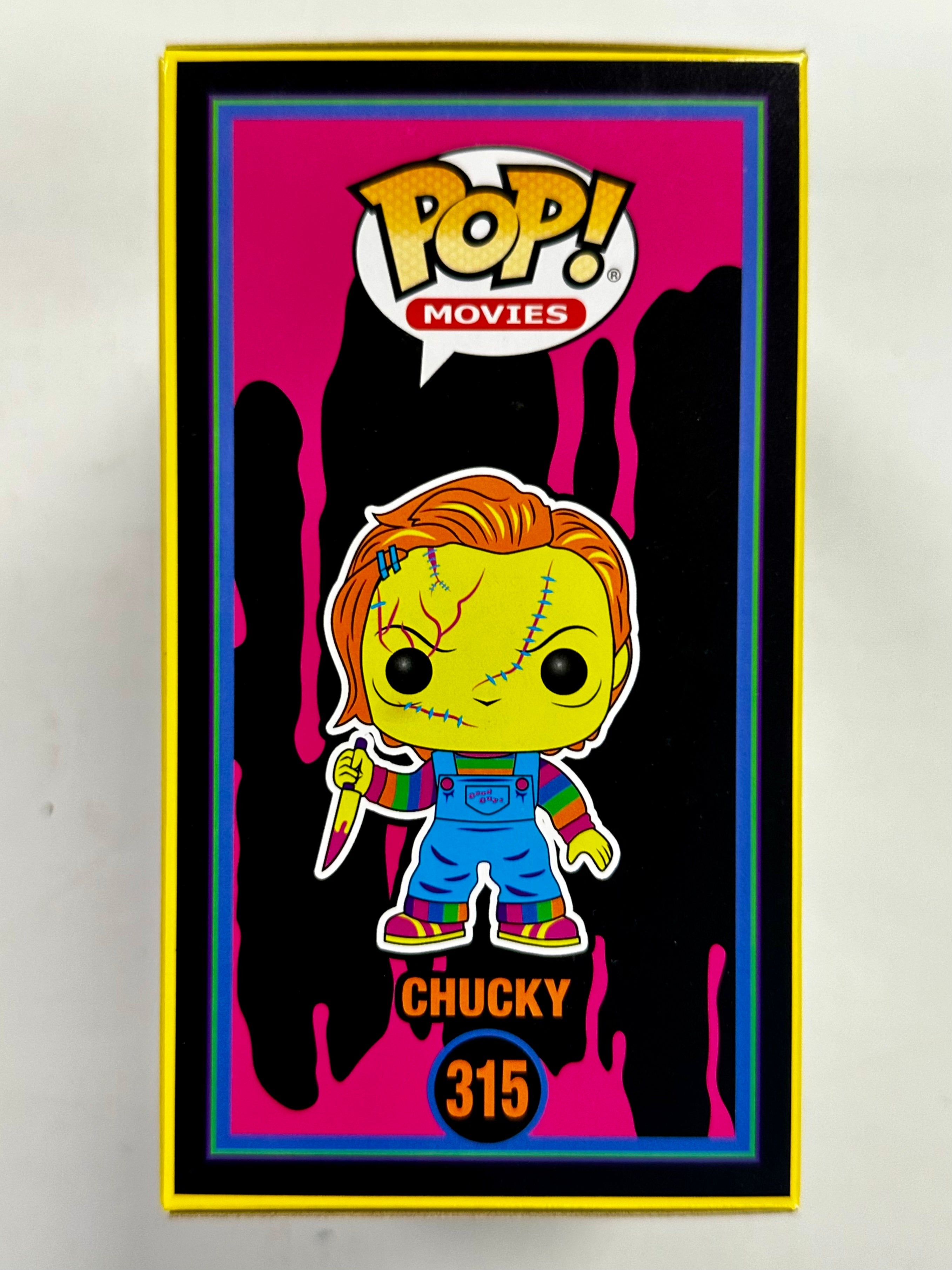 Funko Pop! Movies Black Light Chucky #315 Child’s Play Bride Of 2023 EE Exclusive