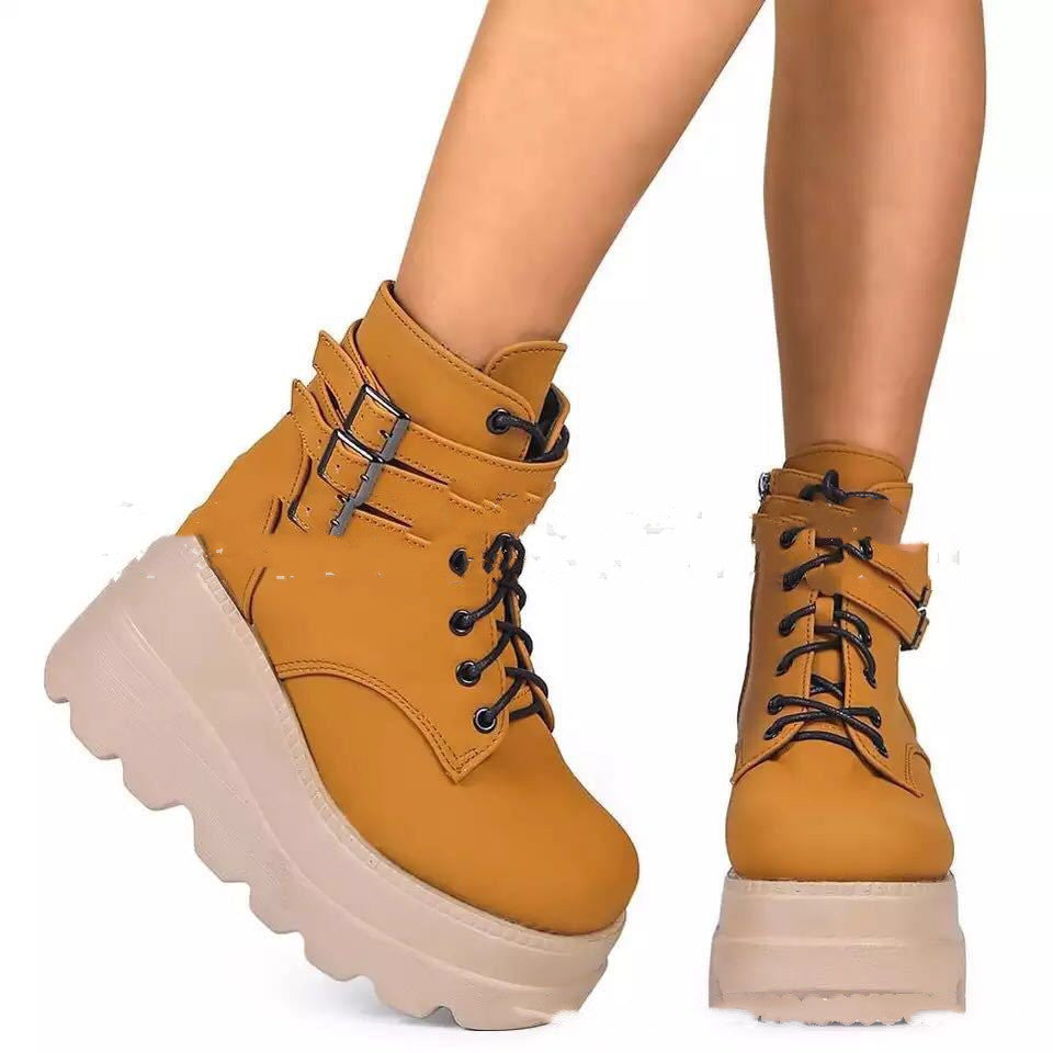 Platform Shoes Boots Winter Shoes Genuine Leather