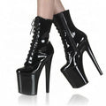 Black Sexy Platform Boots Heel