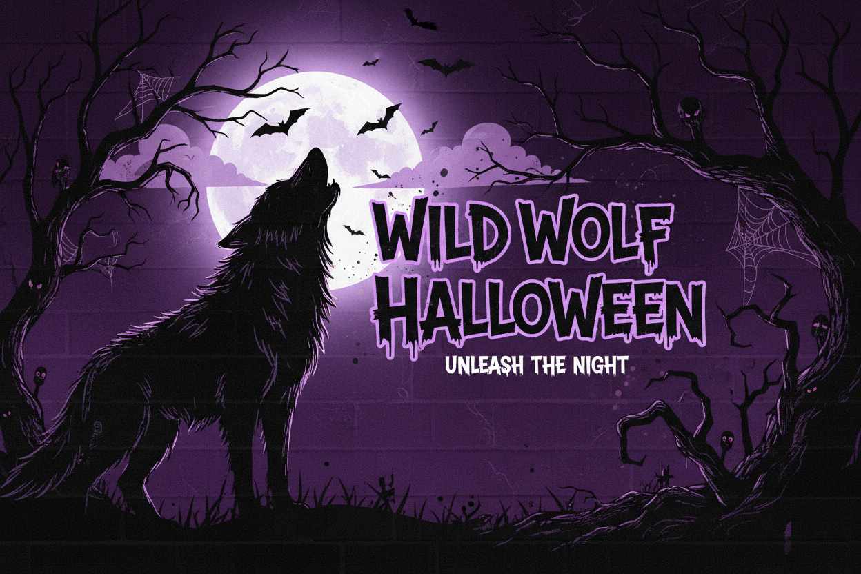 Wild Wolf Halloween Hero Banner